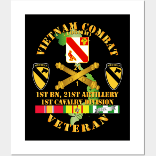 Vietnam Combat Veteran w 1st Bn 21st Artillery DUI - 1st Cav Div Posters and Art